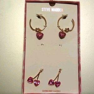 Steve Madden Charm Hoop Earrings